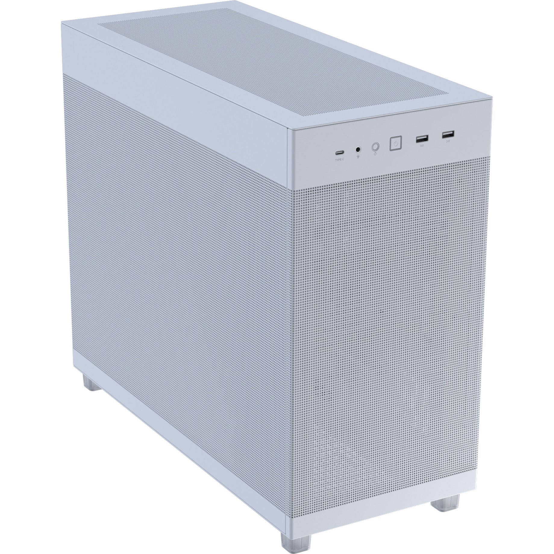 Asus prime ap303 - mesh panel midi tower behuizing (wit | 2x usb-a | 1x usb-c)