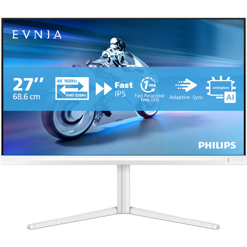Philips evnia 27m2n5901a 27 4k uhd gaming monitor (wit, 2x hdmi, displayport, 2x usb-a, usb-b, usb-c, 160 hz 320 hz)