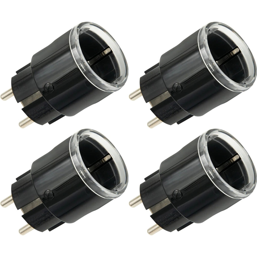 Shelly plug s gen3 slimme wifi, 4 stuks stekker (zwart, matter, wifi, bluetooth)