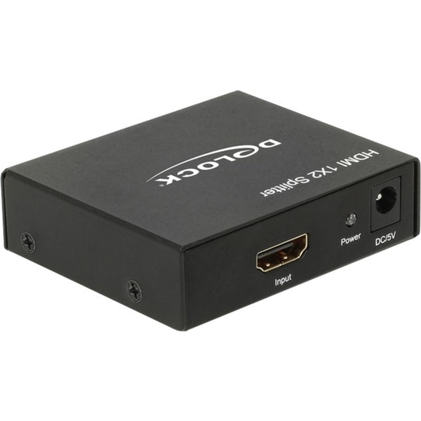 Delock splitter HDMI in > 2x HDMI 4K HDMI splitter (black)