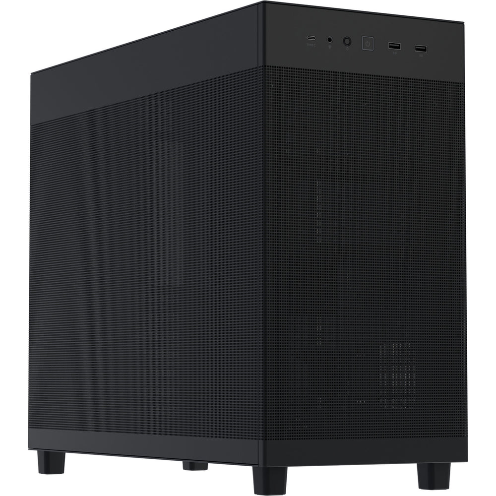 Asus prime ap303 - mesh panel midi tower behuizing (zwart | 2x usb-a | 1x usb-c)
