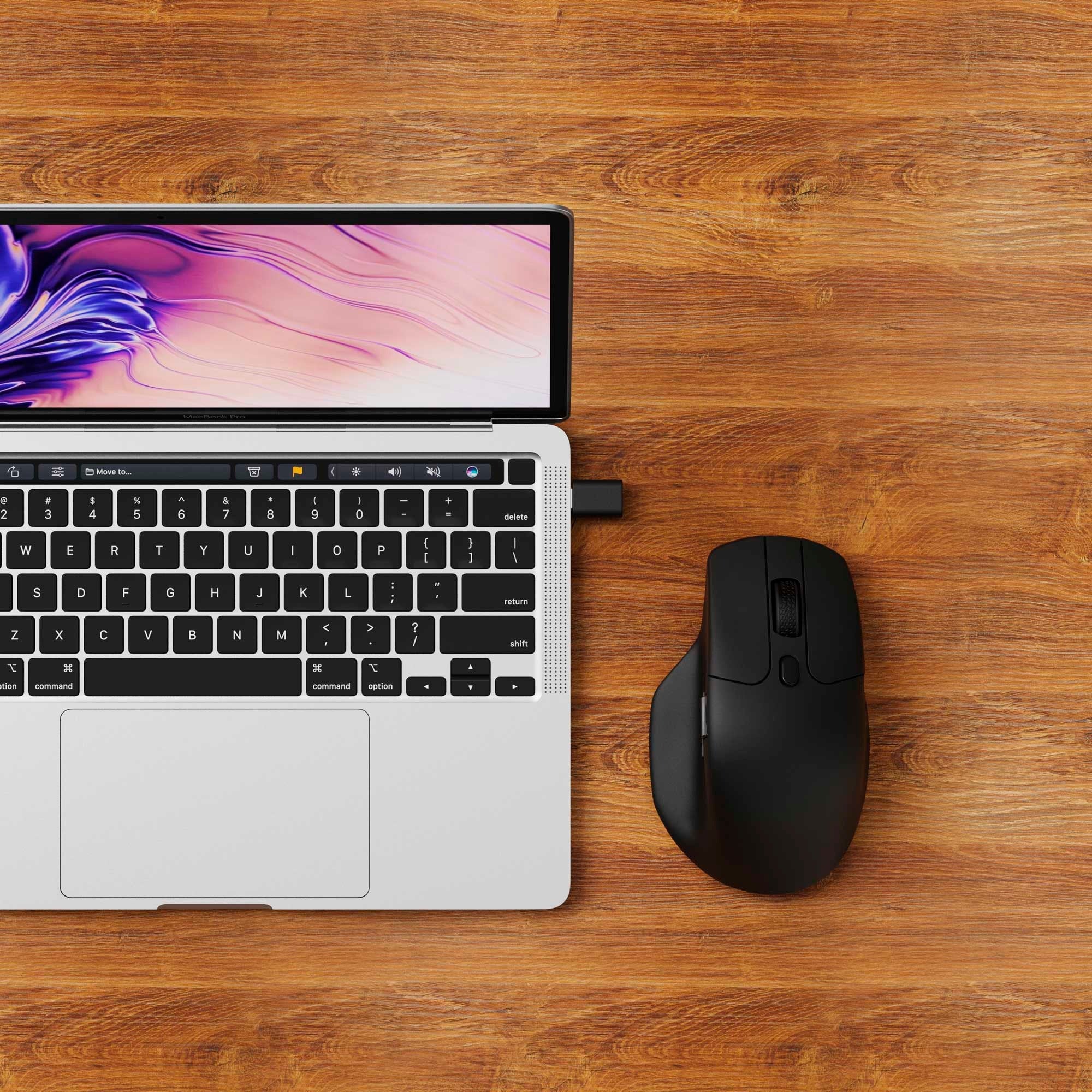 Keychron m6-a1 wireless mouse (zwart, 100 - 26.000 dpi, usb-c bluetooth 5.1 2.4 ghz)