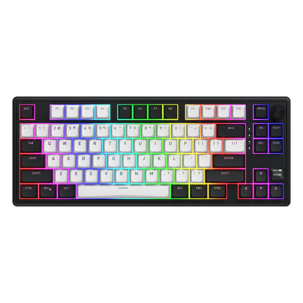 Hator skyfall mag ultima 8k wireless rgb mechanisch gaming toetsenbord (zwart, us lay-out (qwerty), hator aurum ice, 80% (tkl), rgb, double-shot pbt, hot-swap, 2.4ghz | bluetooth | usb-c)