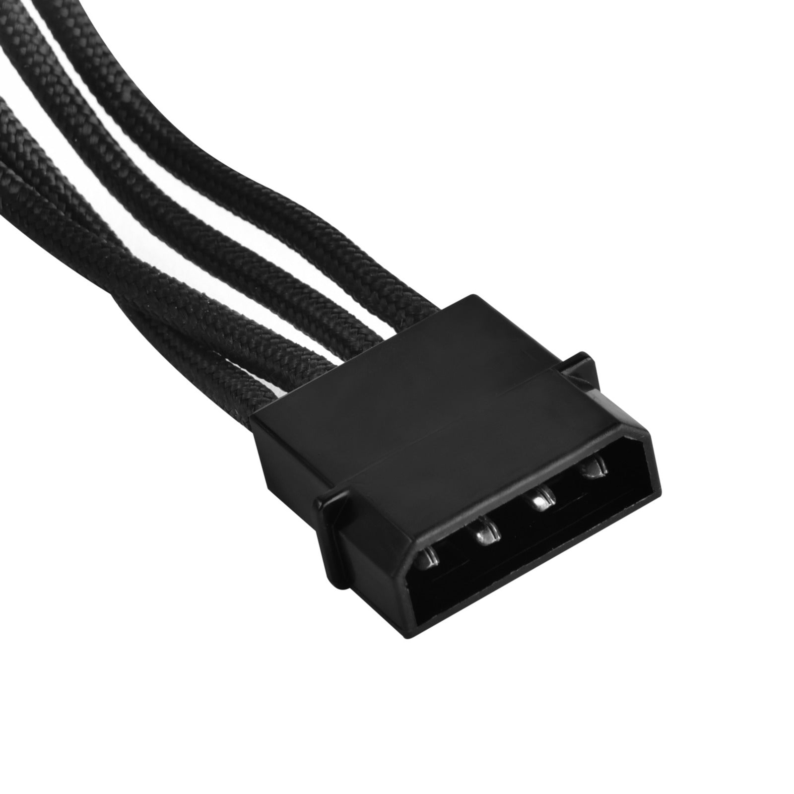 Silverstone adapter 4-pin molex > 4x 15-pin sata (zwart, pp07-btsb)