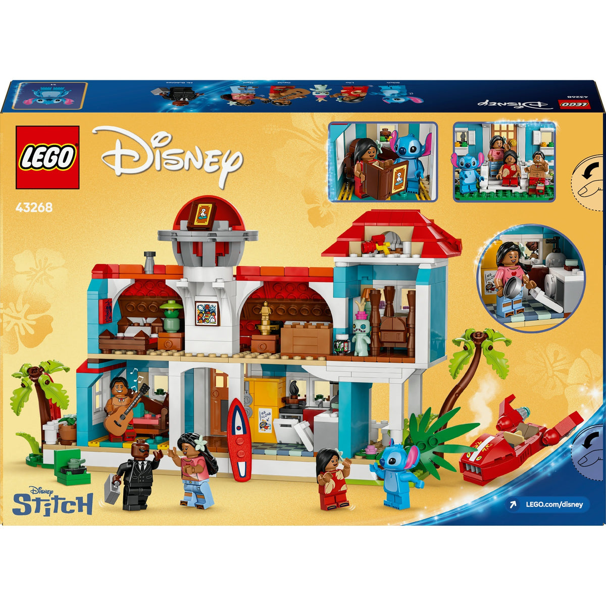 Lego disney - lilo en stitch strandhuis constructiespeelgoed (43262)