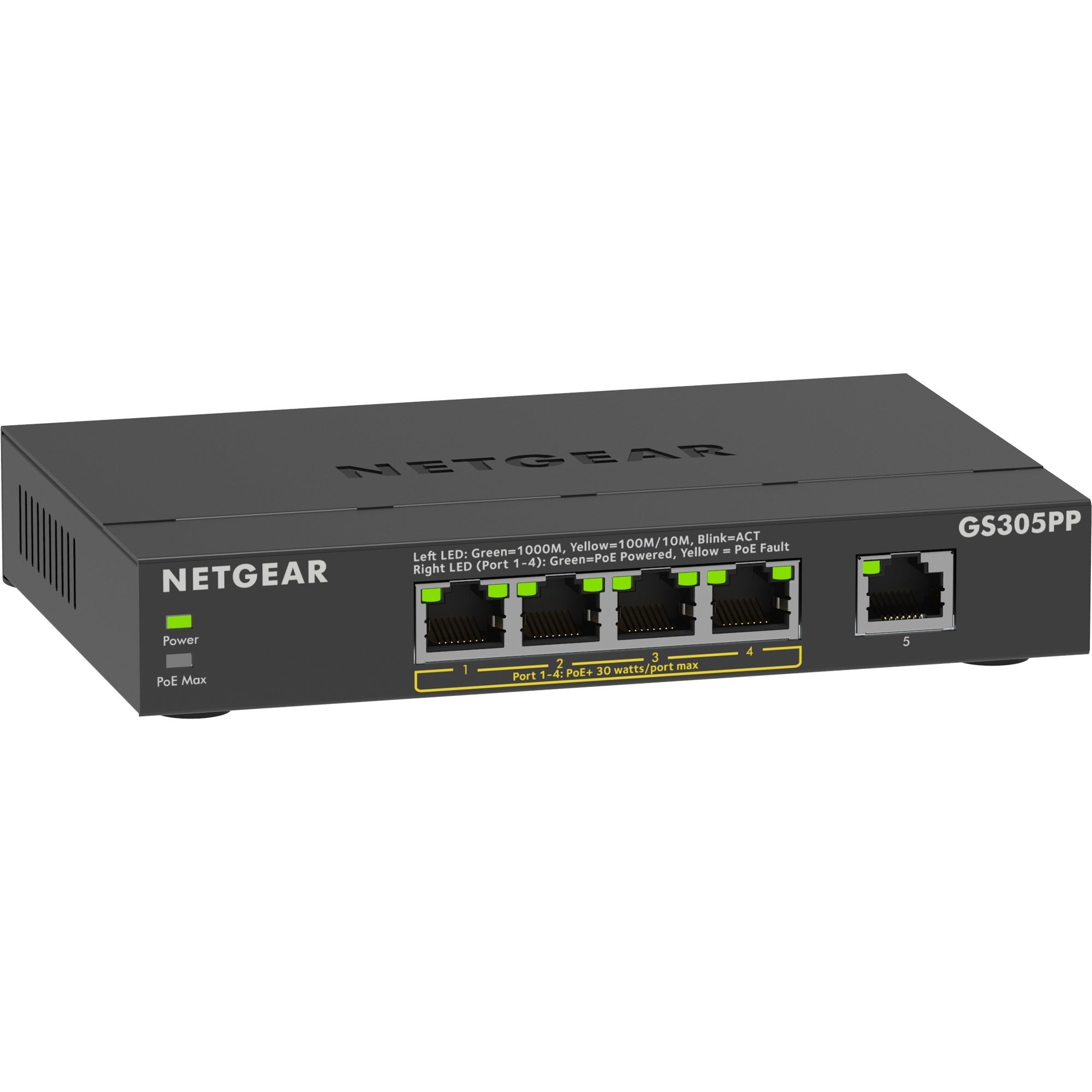 Netgear 5-poorts Gigabit Ethernet PoE+ Unmanaged Switch (GS3