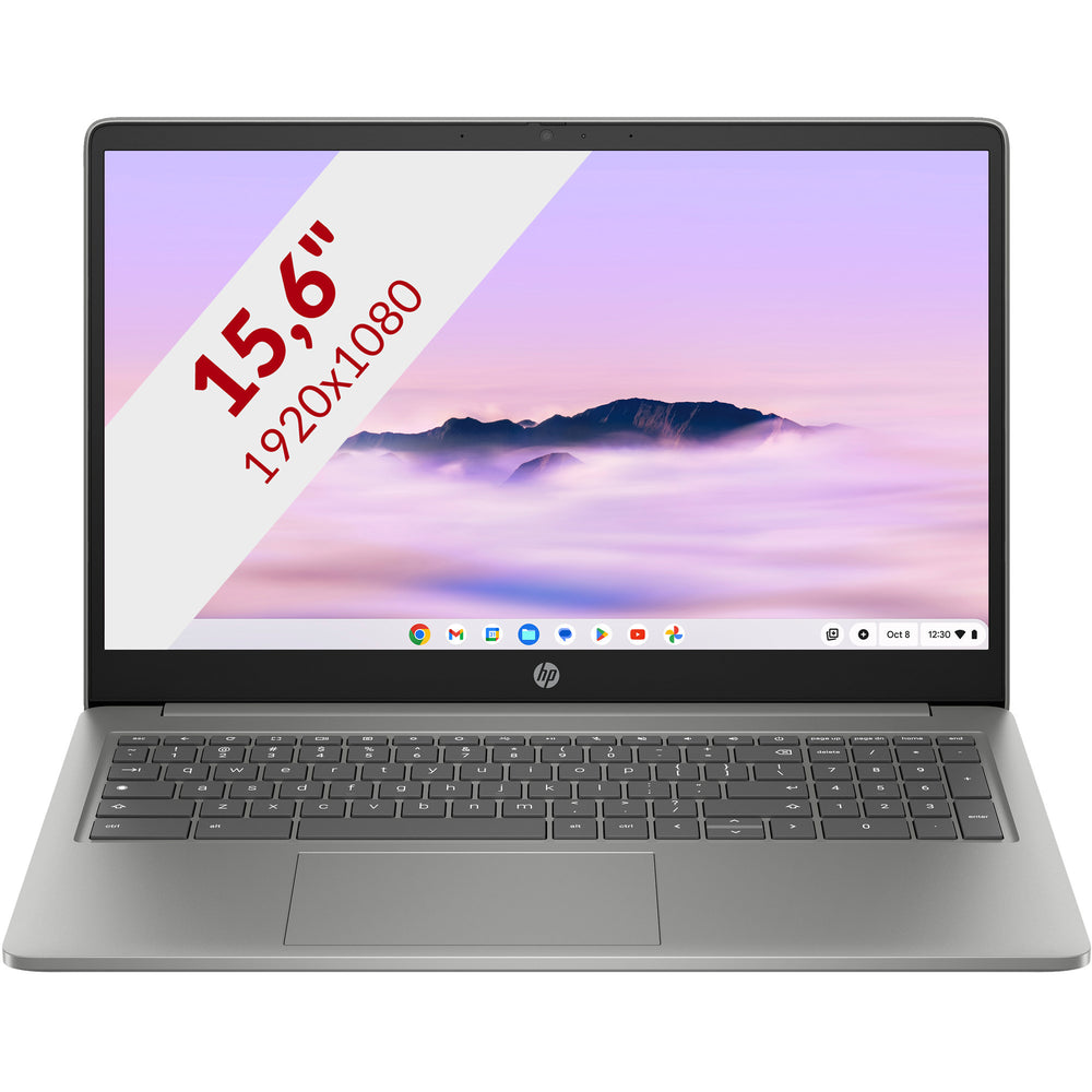 Hp chromebook 15a-nb0240nd (b21g1ea) 15.6 laptop (zilver | core i3-n305 | uhd graphics | 8 gb | 256 gb ufs)