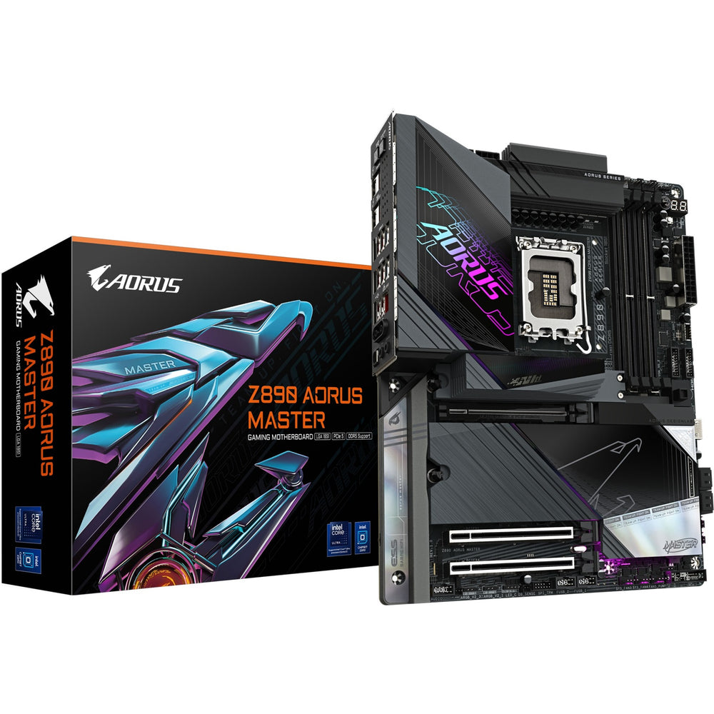 Gigabyte z890 aorus master socket 1851 moederbord (raid, 10gb-lan, wi-fi 7, bt, sound, atx)