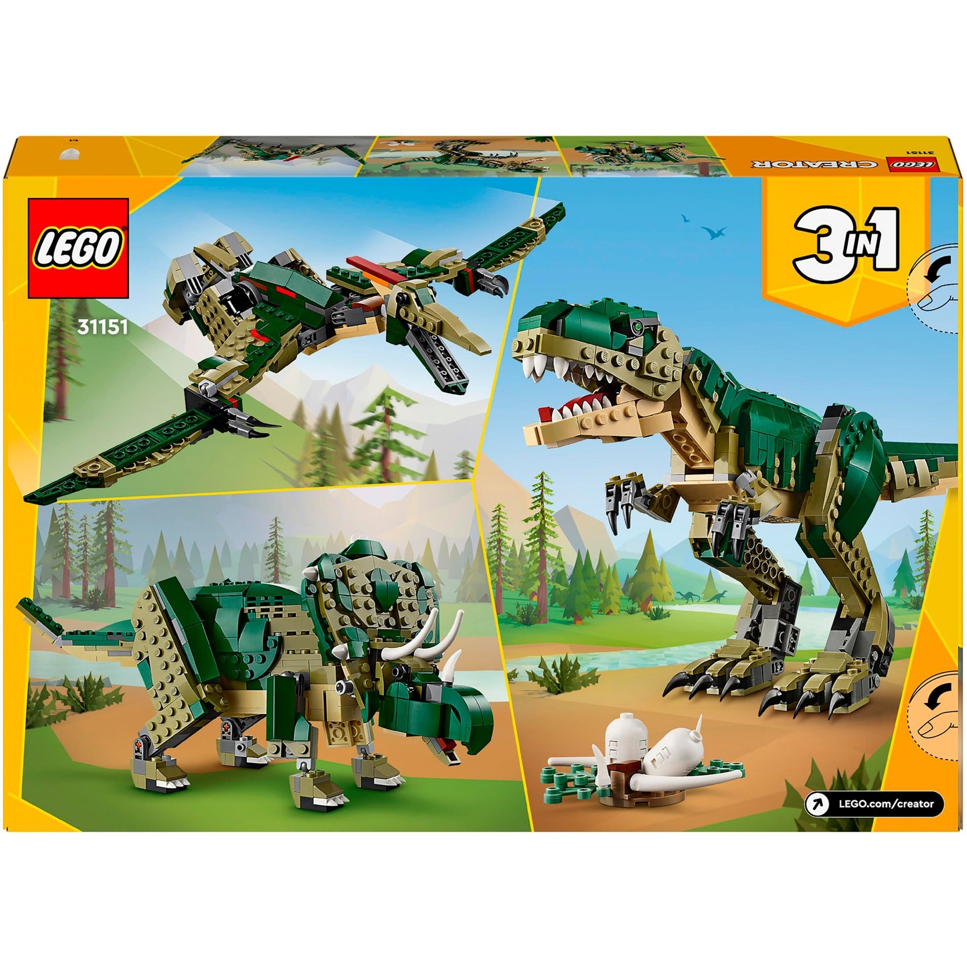 Lego creator 3-in-1 - t.rex constructiespeelgoed (31151)