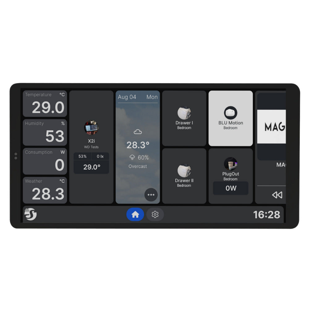 Shelly wall display x2i bedieningspaneel (zilver, touchscreen, wi-fi 6, bluetooth 5.4)