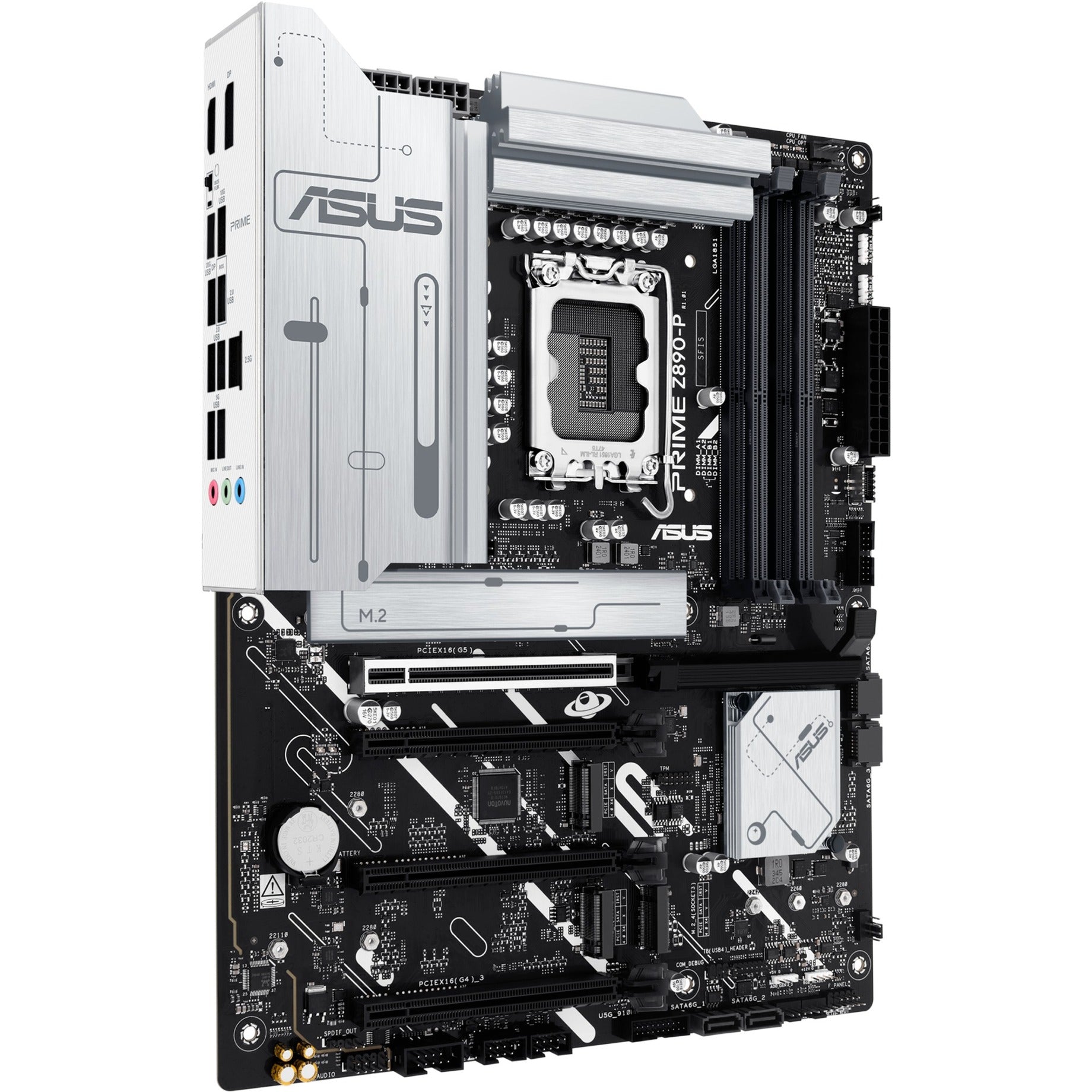 Asus prime z890-p socket 1851 moederbord (raid, 2.5gb-lan, sound, atx)