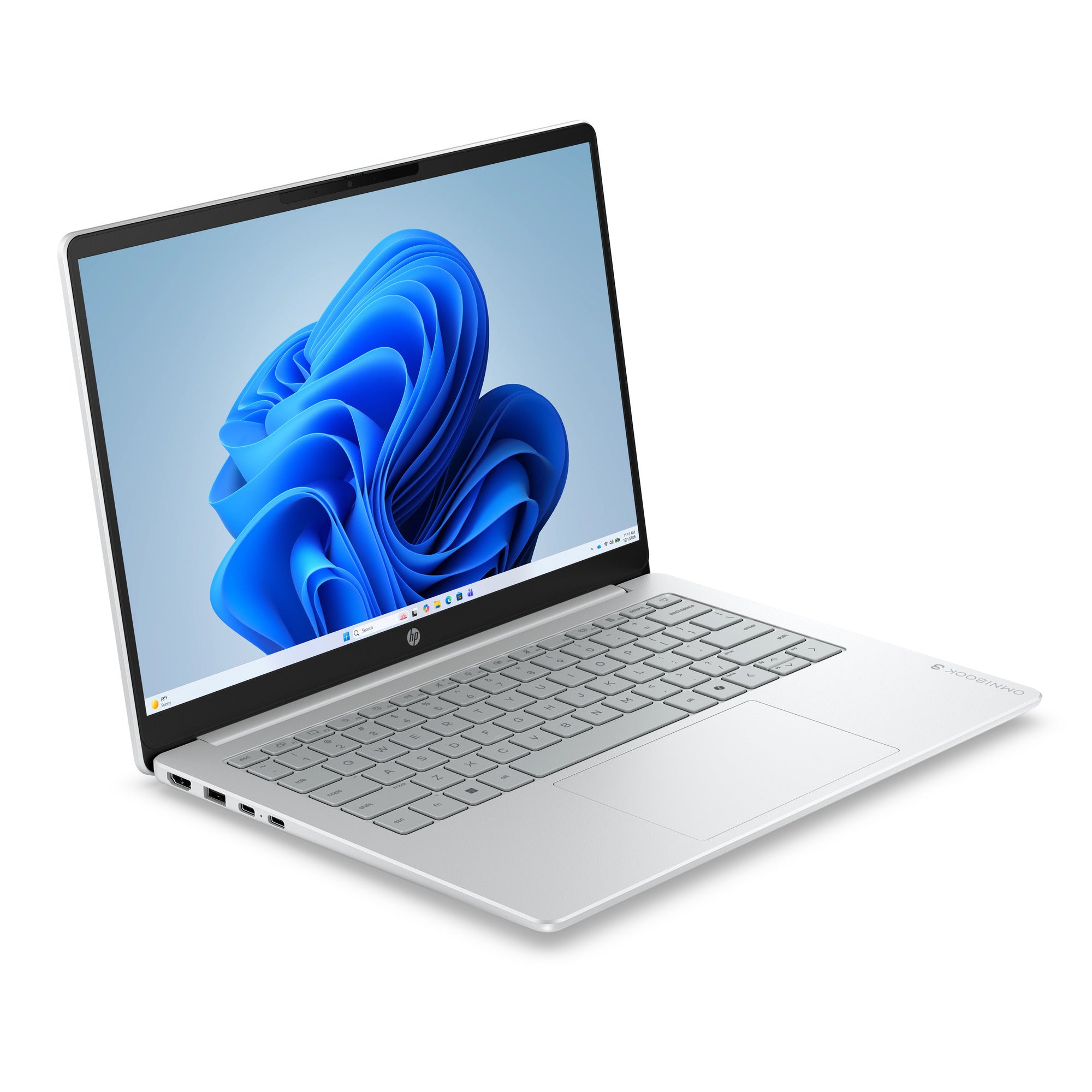 Hp omnibook 3 laptop ai 14-ht0013ndx (e10k5ea) 14 laptop (zilver | core 3 304 | intel graphics | 8 gb | 512 gb ssd)