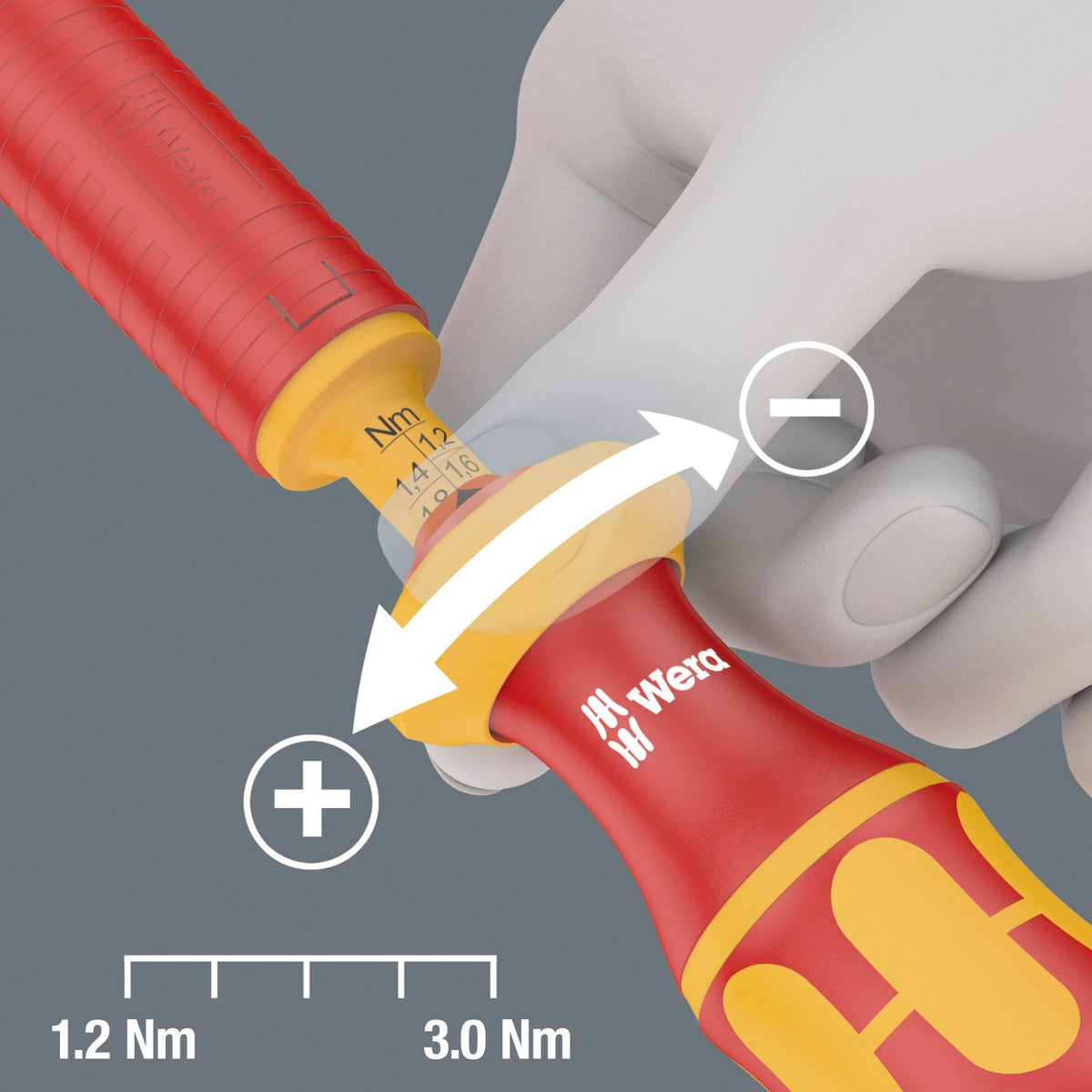 Wera kraftform kompakt vde 16 torque extra slim 1 tool finder schroevendraaier (rood geel, 16‑delig)