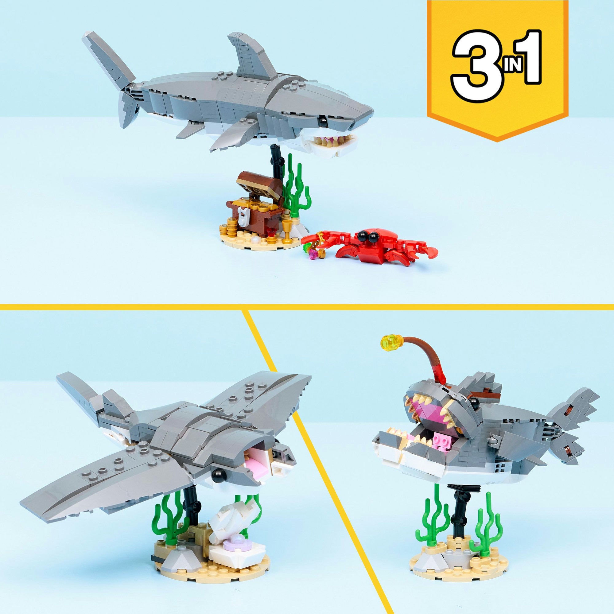 Lego woeste haai met schatkist constructiespeelgoed (31381)