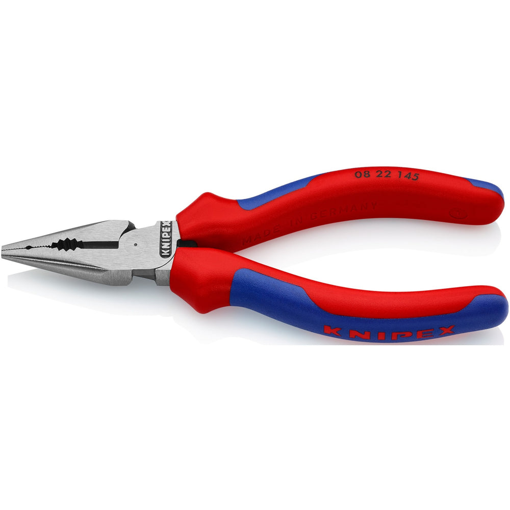 Knipex spitsbek combinatietang 0822145 (rood blauw)