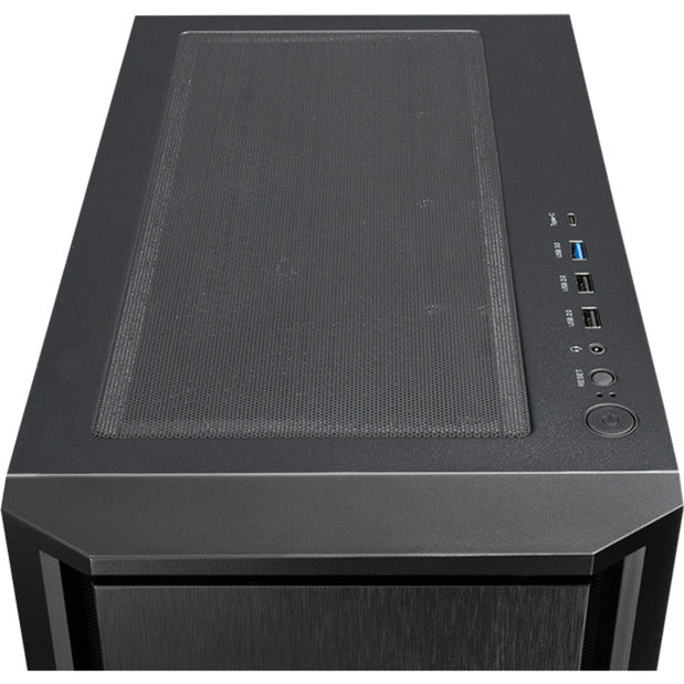 Chieftec pro midi q midi tower behuizing (zwart | 3x usb-a | 1x usb-c)