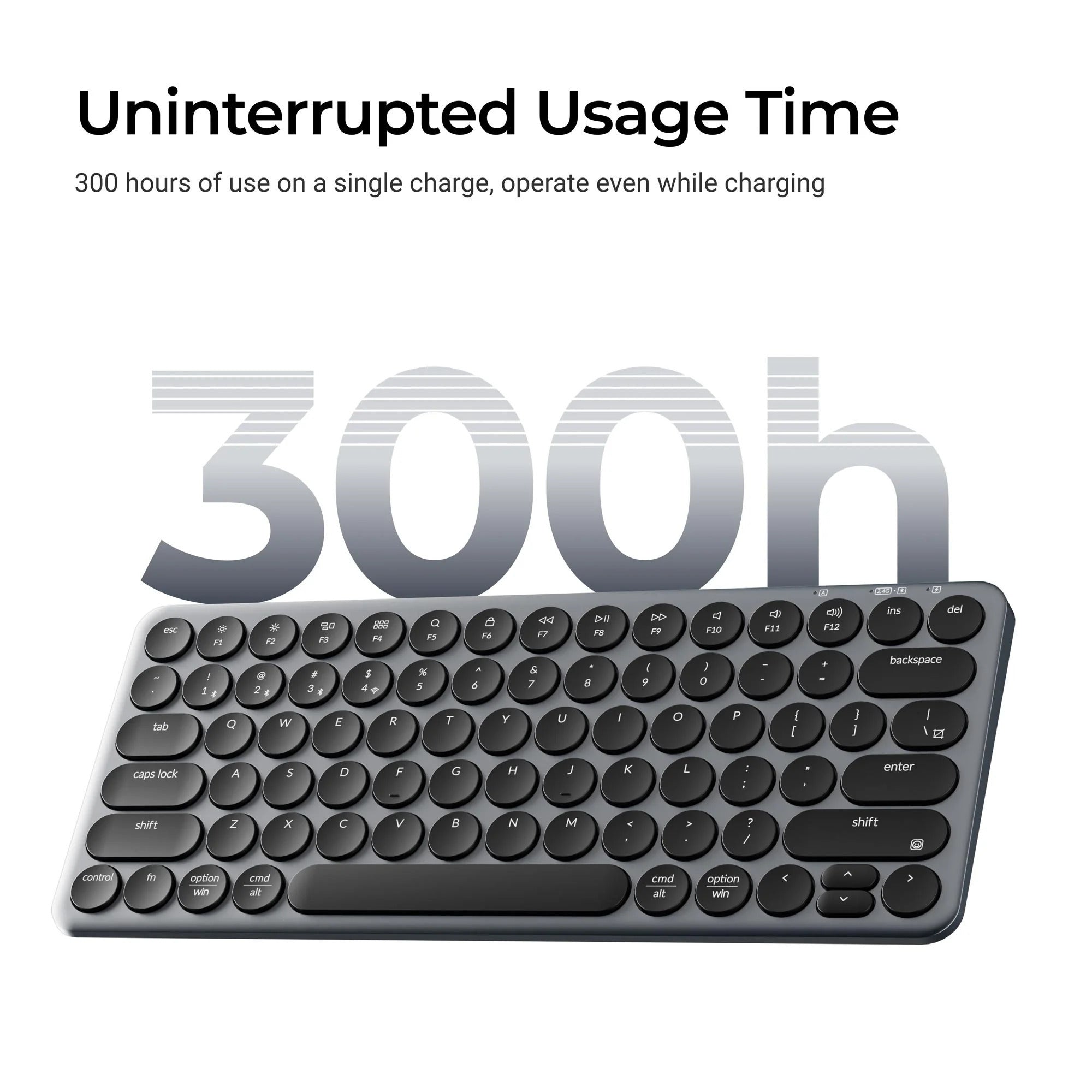 Keychron b3 pro-k1 toetsenbord (grijs, us lay-out (qwerty), scissor switches, 75%, abs keycaps, 2.4 ghz | bluetooth | usb)