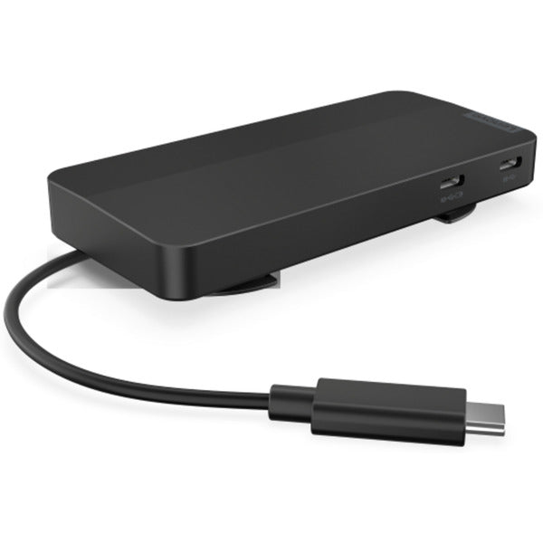 Lenovo usb-c-travel dock voor 2 schermen (met adapter) dockingstation (zwart)