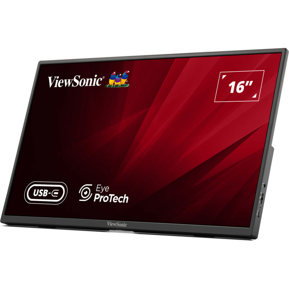 Viewsonic va1650 lichtgewicht draagbare monitor 16 (zwart, 1x hdmi, usb-c)