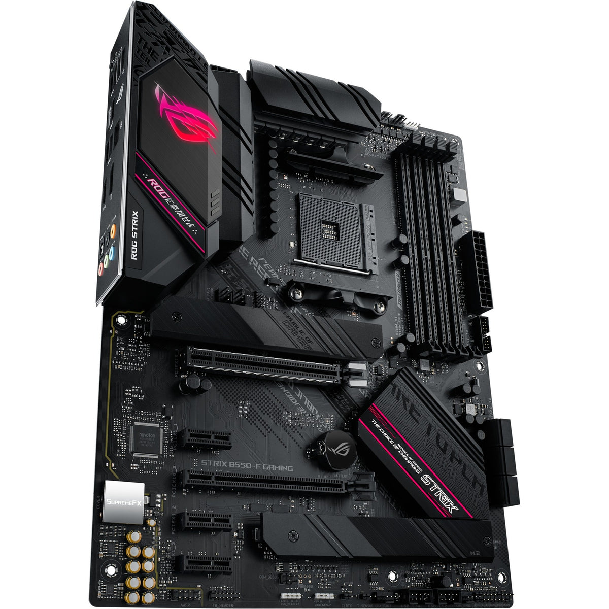 Asus rog strix b550-f gaming socket am4 moederbord (zwart, raid, 2.5gb-lan, sound, atx)
