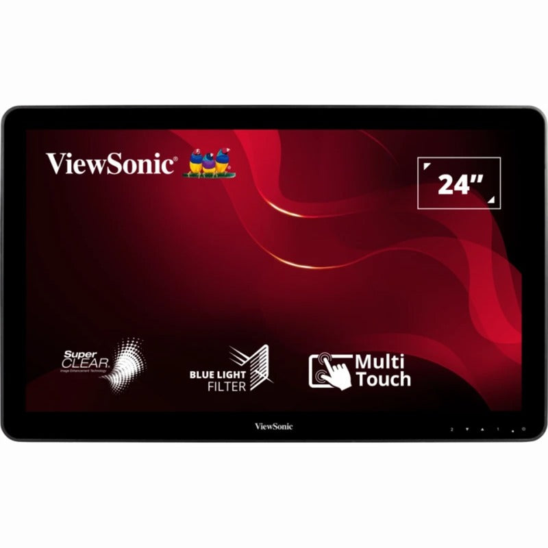 Viewsonic 10-point touchscreen monitor td2430 24 (zwart, 1x hdmi, 1x displayport, vga, touch)