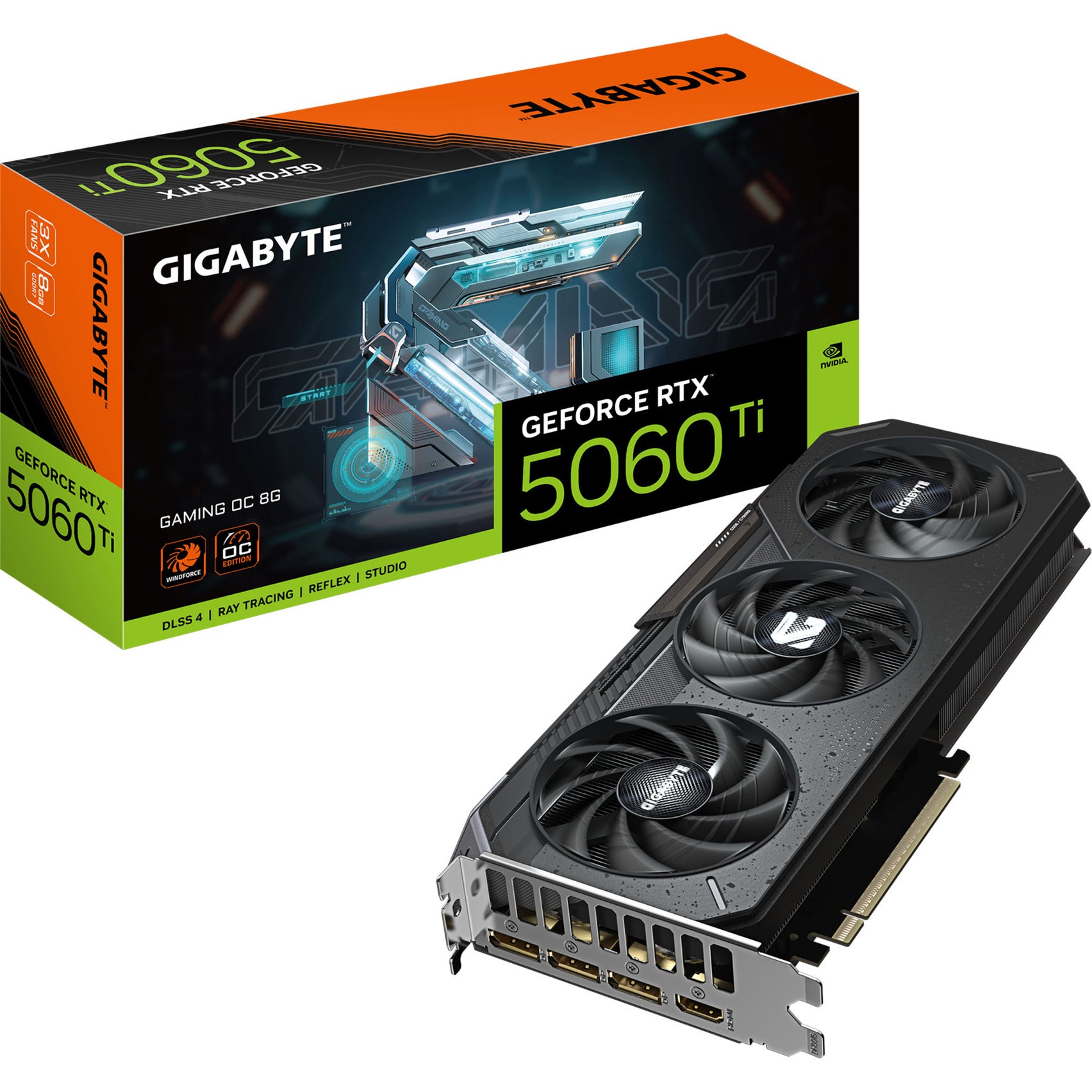 Gigabyte geforce rtx 5060 ti gaming oc 8g grafische kaart (3x displayport, 1x hdmi)
