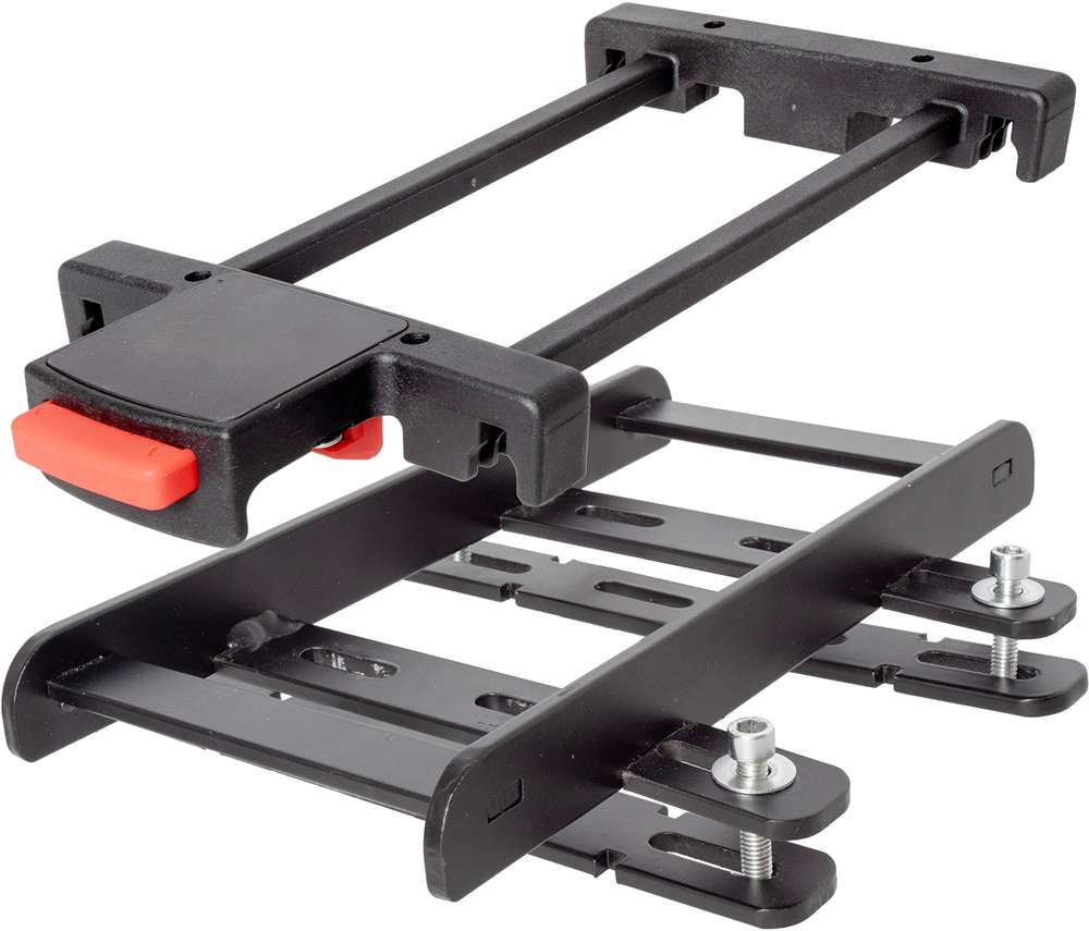 M-wave one snap system for luggage carrier basket