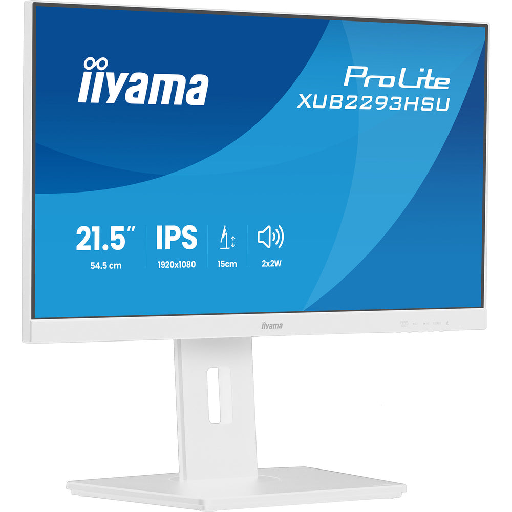 Iiyama prolite xub2293hsu-w7 21.5 monitor (wit (mat), hdmi, displayport, 2x usb-a)