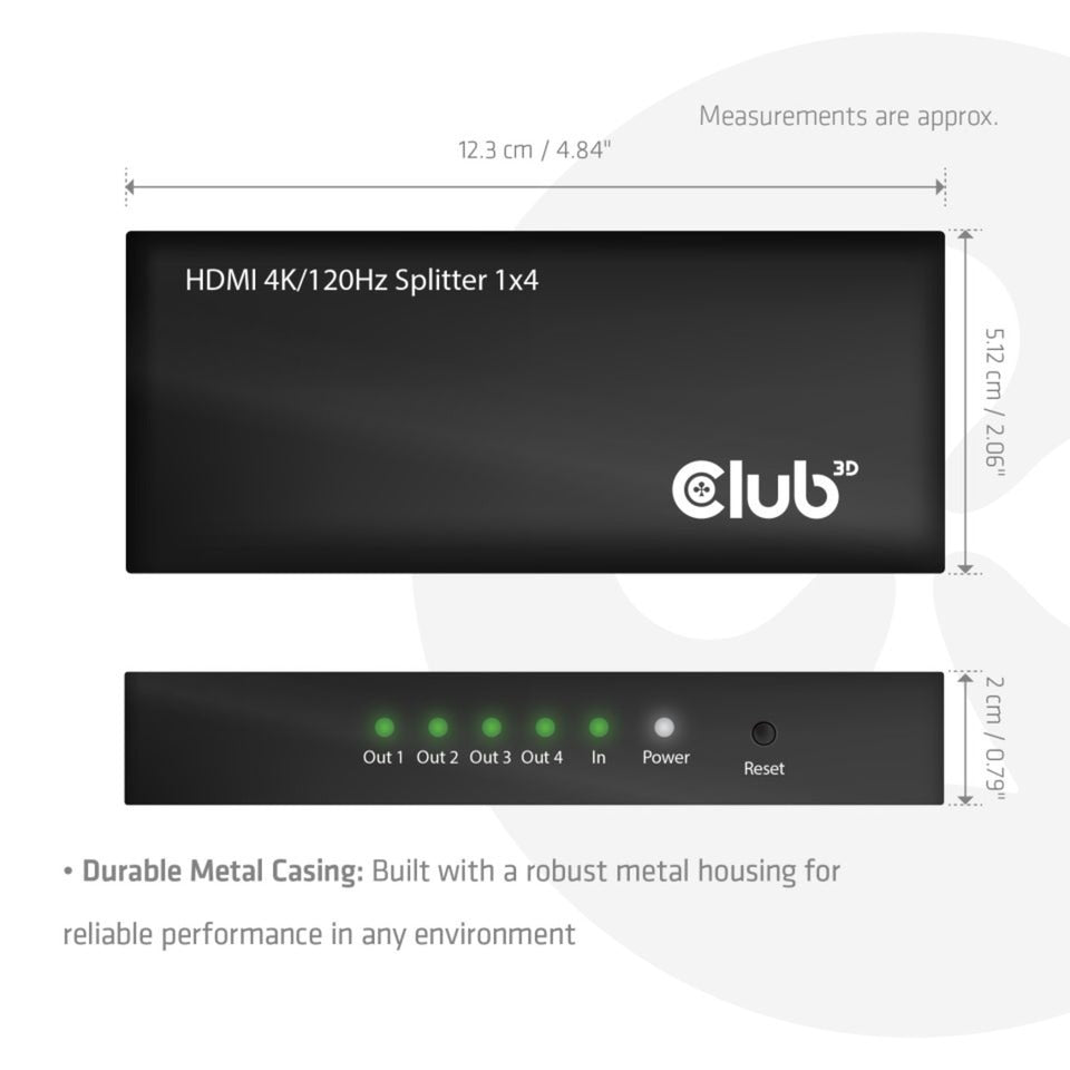 Club 3D HDMI-splitter 1x > 4x HDMI 4K 120Hz