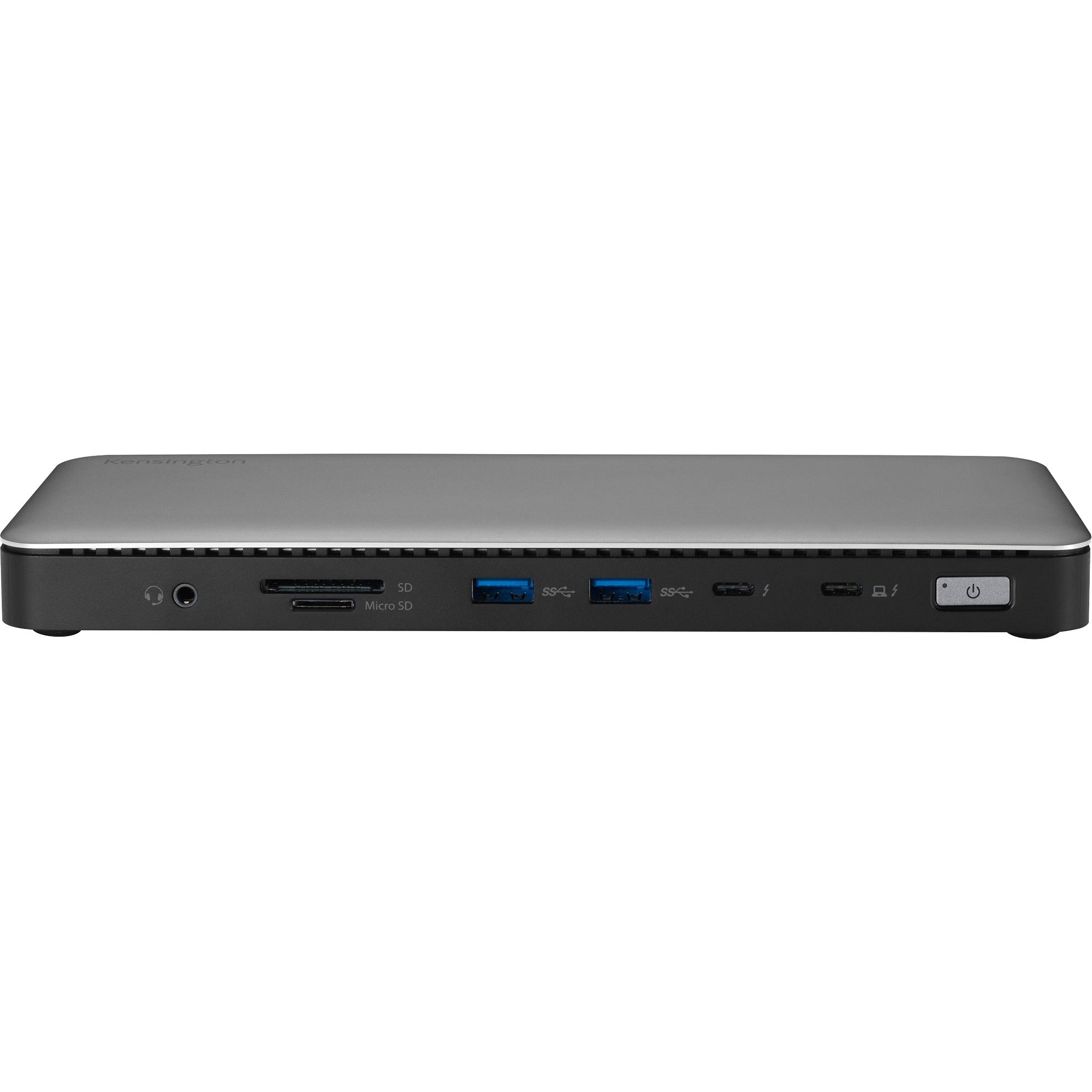 Kensington sd5760t dockingstation (zilver zwart, thunderbolt 4, usb-c, usb-a, hdmi, pd)