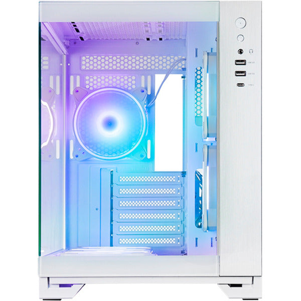Chieftec visio midi tower behuizing (wit | 2x usb-a | 1x usb-c | rgb | tempered glass)