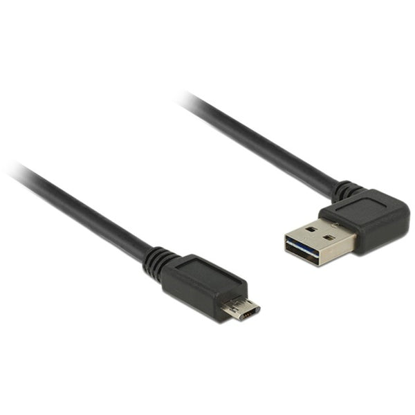 Delock easy-usb-a 2.0 male > easy-usb micro-usb-b 2.0 male kabel (zwart, 1 meter)