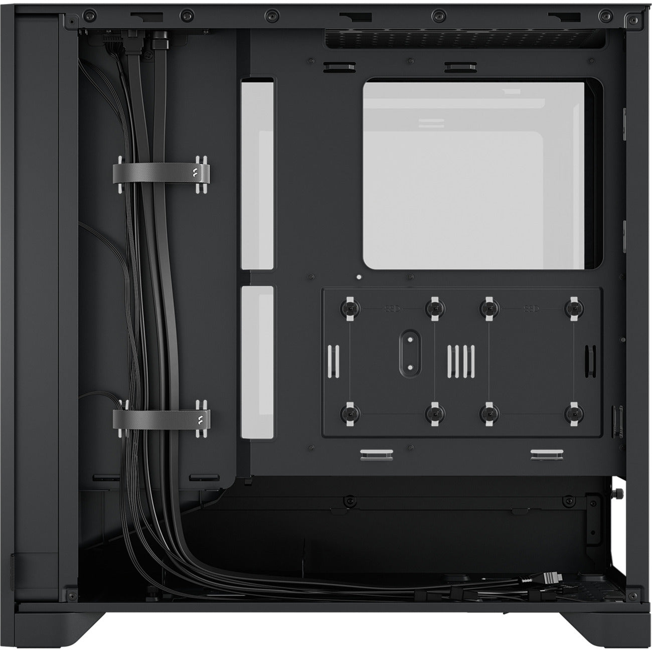 Fractal design pop 2 air midi tower behuizing (zwart | 1x usb-a | 1x usb-c | tempered glass)