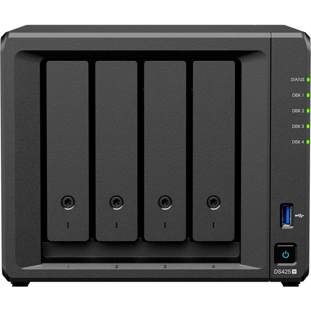 Synology diskstation ds425+ nas (zwart, 2x lan, 2x usb-a 3.2 (5 gbit s))