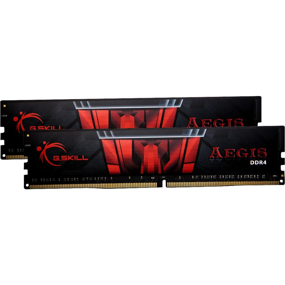 G.skill aegis 16 gb ddr4-3000 (2x 8 gb) werkgeheugen (zwart, f4-3000c16d-16gisb, xmp 2.0)
