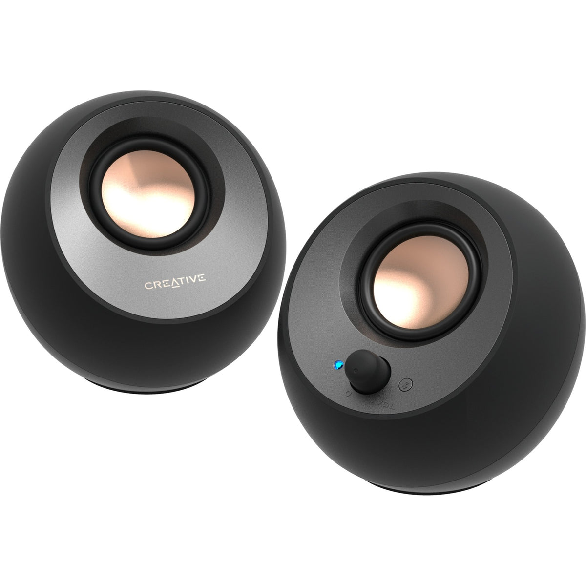Creative pebble v3 pc-luidspreker (zwart, bluetooth, usb-c, aux)