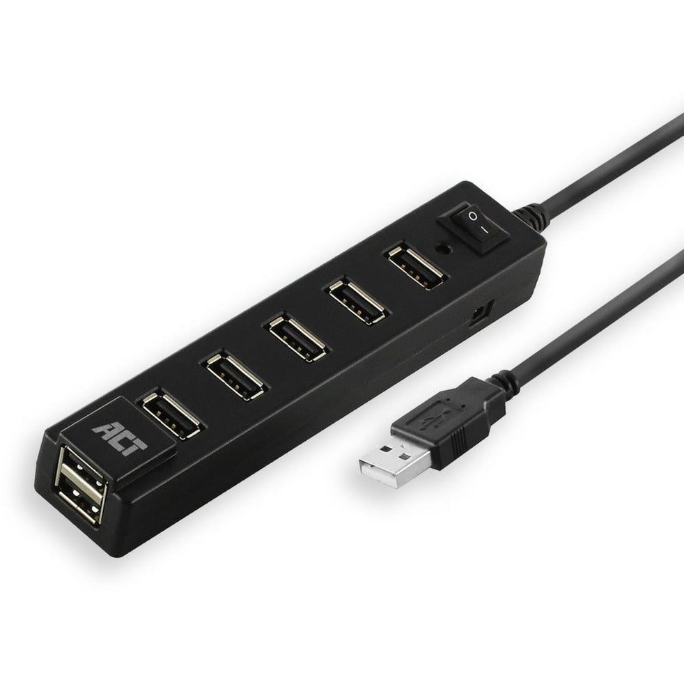 ACT Connectiviteit USB Hub 7 poort met aanen uit schakelaar