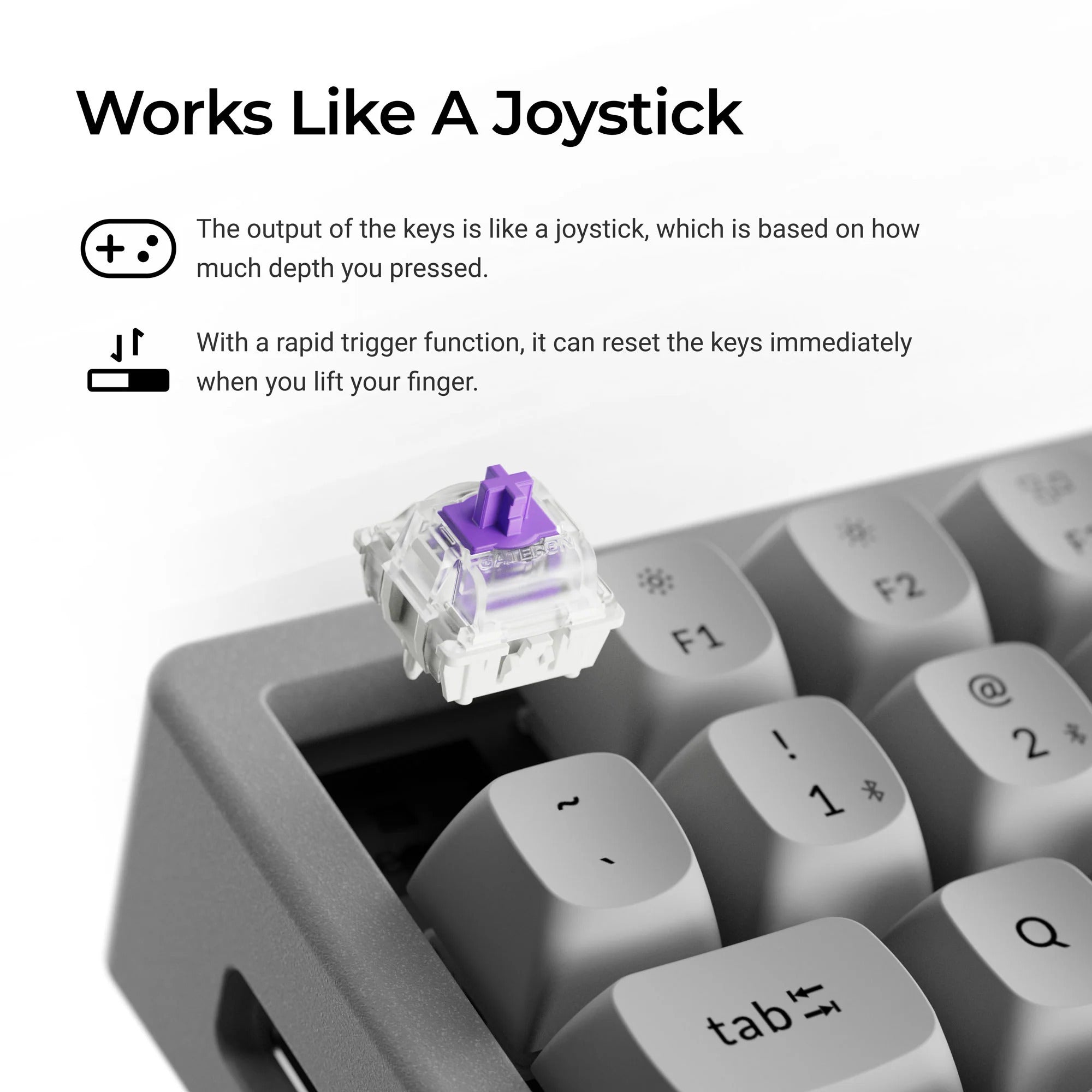 Keychron k2 he-f1c concrete edition rgb mechanisch toetsenbord (zwart, us lay-out (qwerty), gateron double-rail magnetic nebula, 75%, rgb leds, osa double-shot pbt, hot swap, 2.4ghz | bluetooth 5.2 | usb-c)