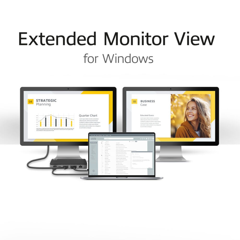 Act connectivity usb-c 4k mst dockingstation (zwart grijs)