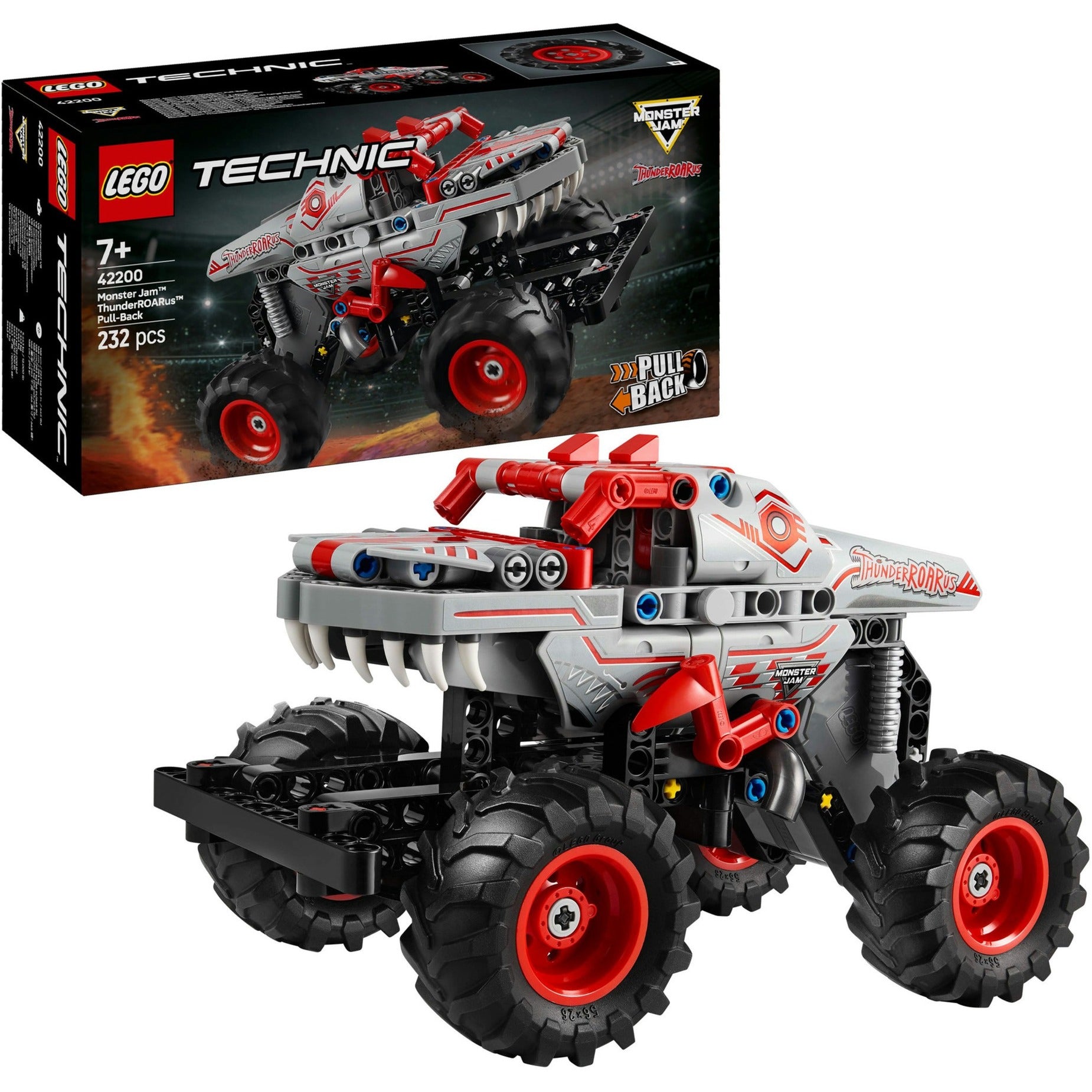 Lego technic monster jam™ thunderroarus™ pull-back truck - 42200