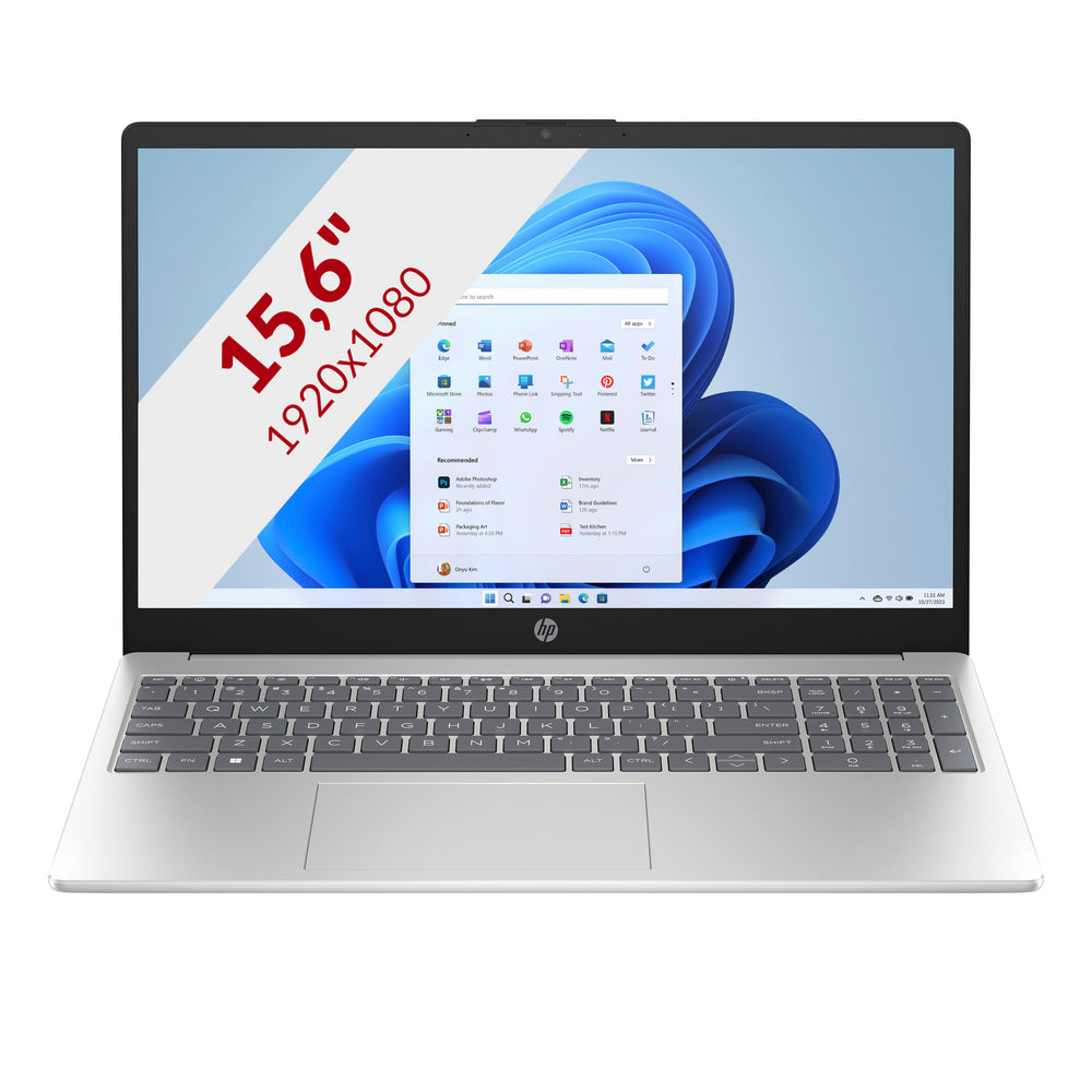 Hp 15-fd0059nd (ck1h6ea) 15.6 laptop (zilver | core 5 120u | intel graphics | 24 gb | 512 gb ssd)