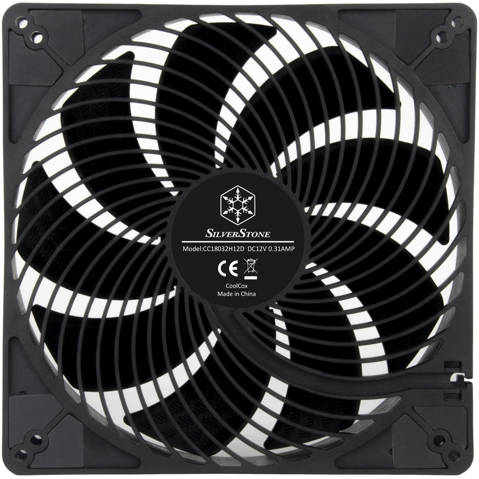 Silverstone air penetrator 184i pro case fan (zwart, 180 x 180 x 32 mm, pwm)