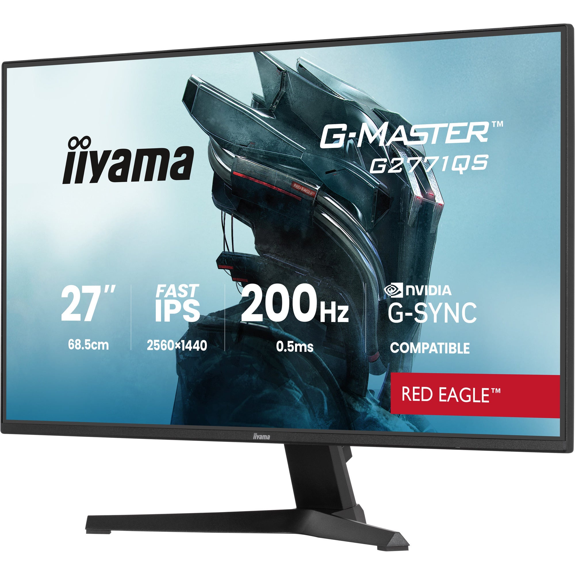Iiyama g-master red eagle g2771qs-b1 27 gaming monitor (zwart, 2x hdmi, displayport, 200 hz)