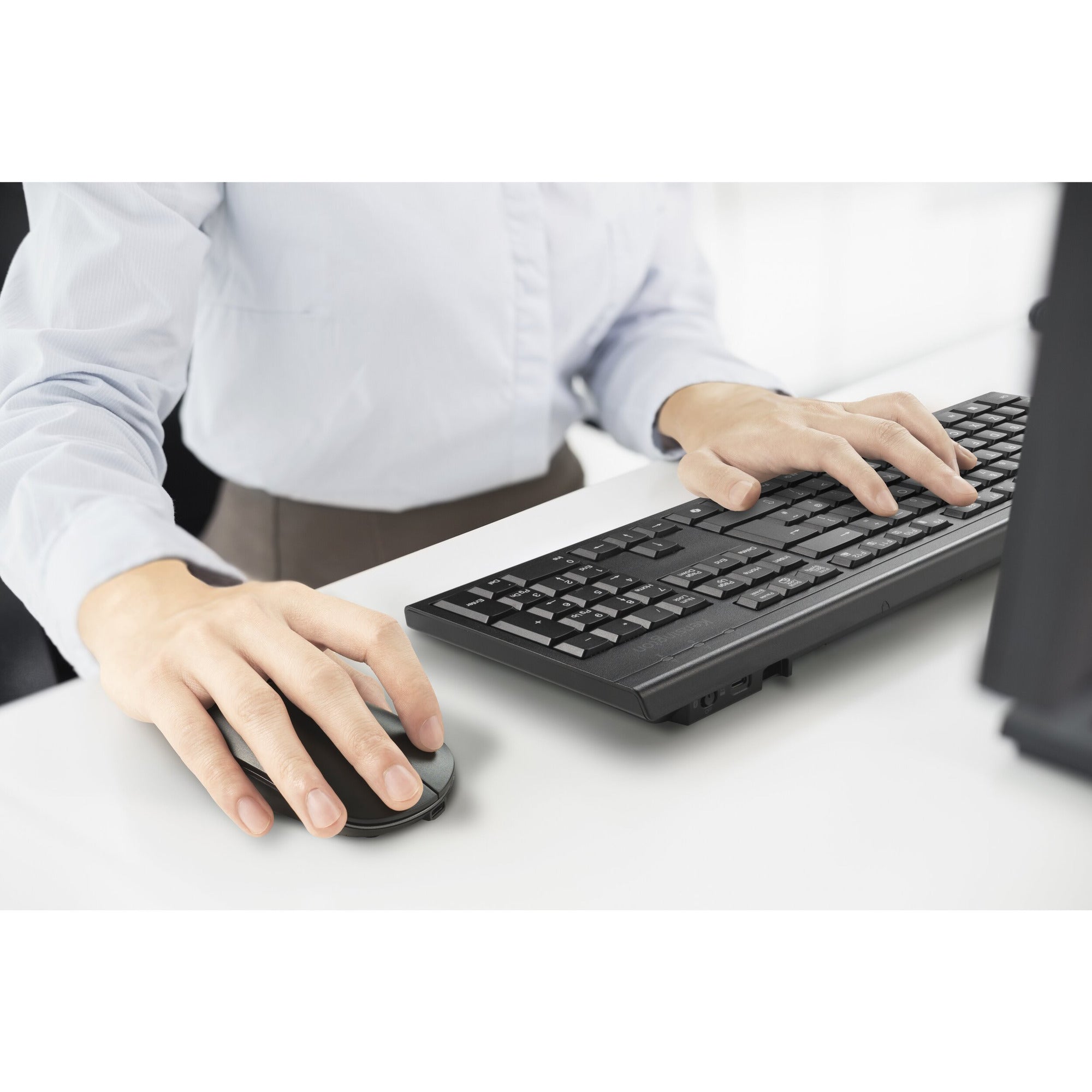 Kensington km270 eq rechargeable desktop set – wireless desktopset (zwart, us lay-out (qwerty), membraan, 100%, bluetooth, 2.4 ghz)