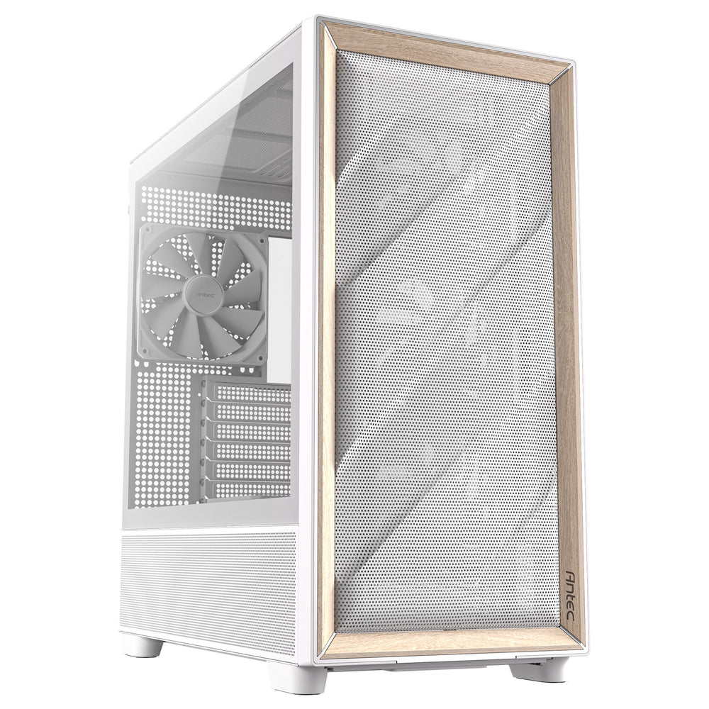 Antec flux midi tower behuizing (wit | 2x usb-a | 1x usb-c | tempered glass)