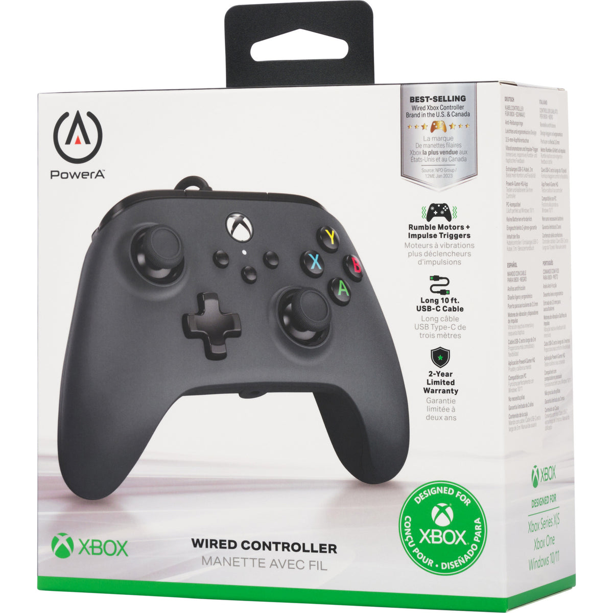 Powera bedrade controller voor xbox series x|s (zwart, xbox series x|s, xbox one, pc)