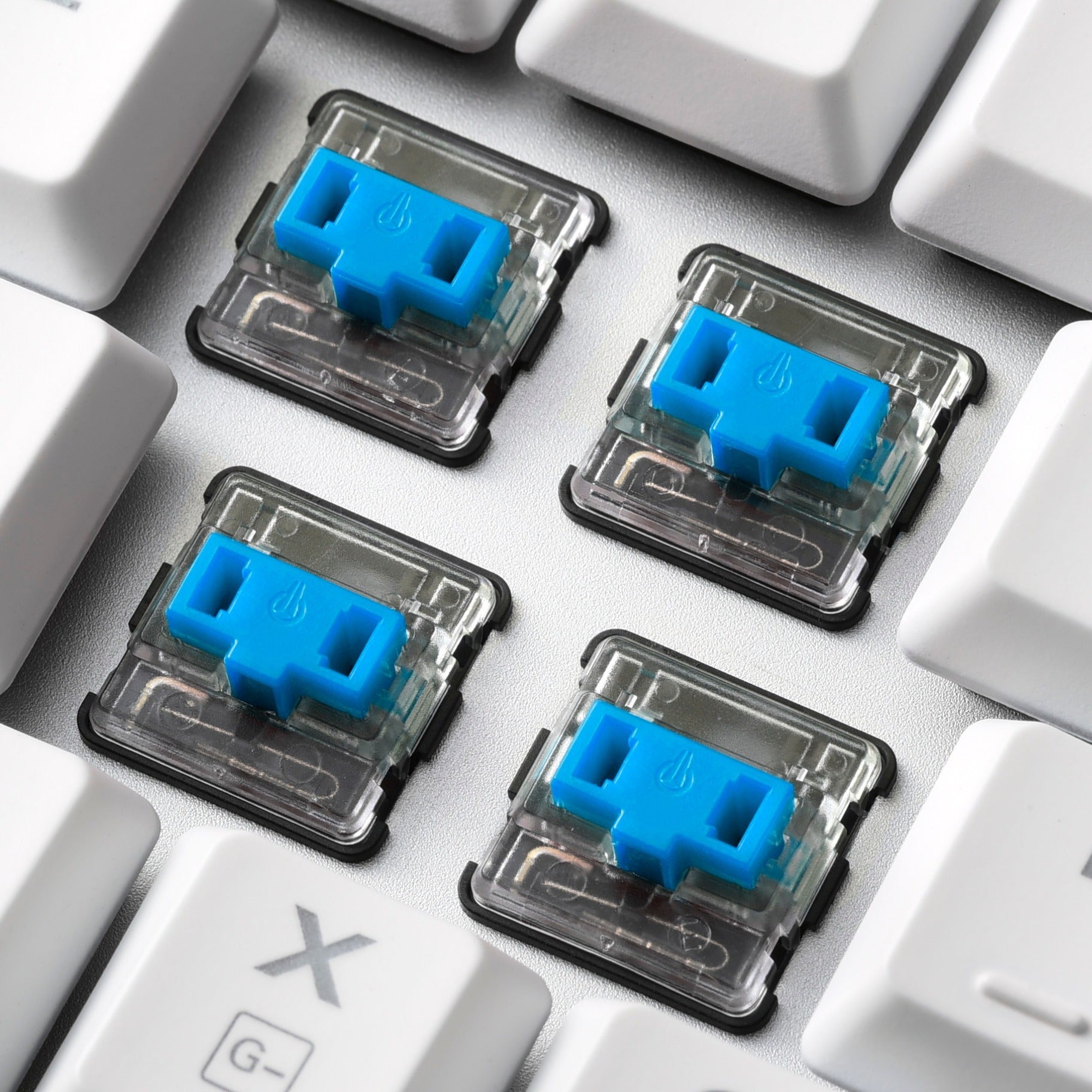 Sharkoon purewriter rgb, gaming toetsenbord (wit, us lay-out, kailh choc low profile blue, rgb leds)