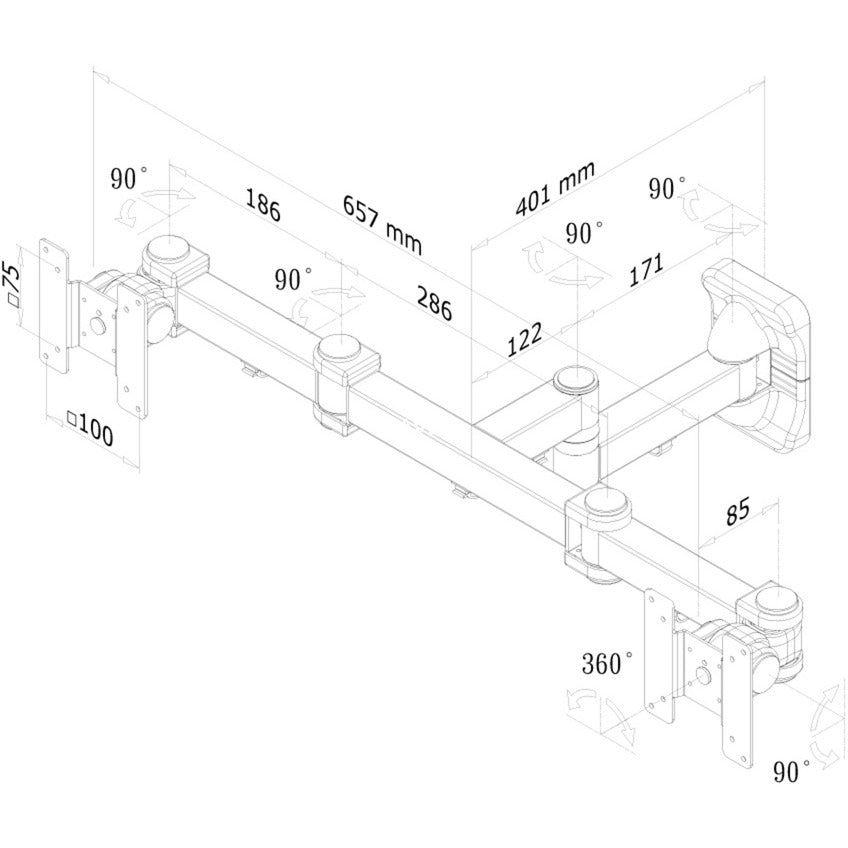 Neomounts fpma-w960d flatscreen wandsteun zwart