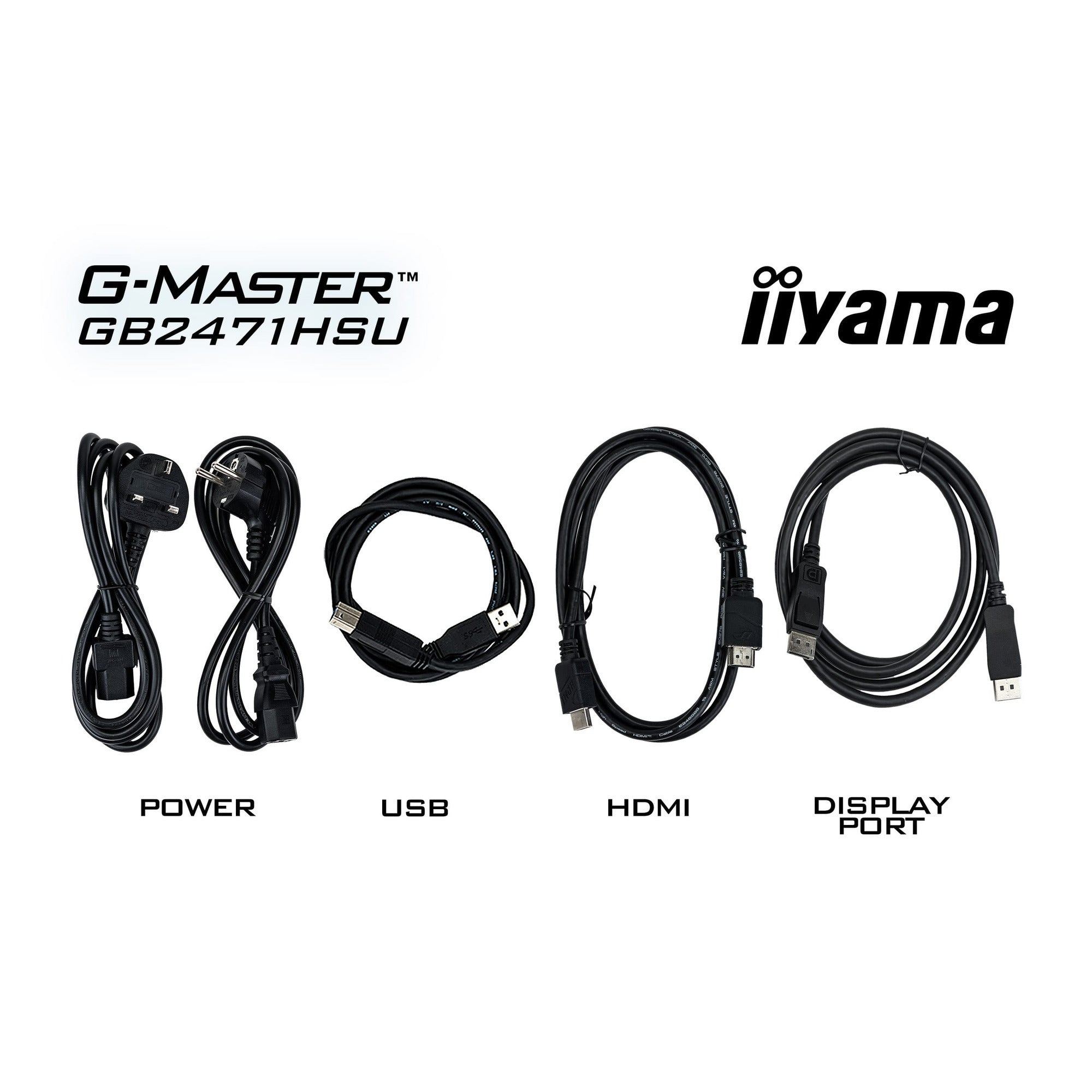 Iiyama g-master red eagle gb2471hsu-b1 23.8 gaming monitor (zwart, 2x hdmi, displayport, usb-a, usb-c, 240 hz)