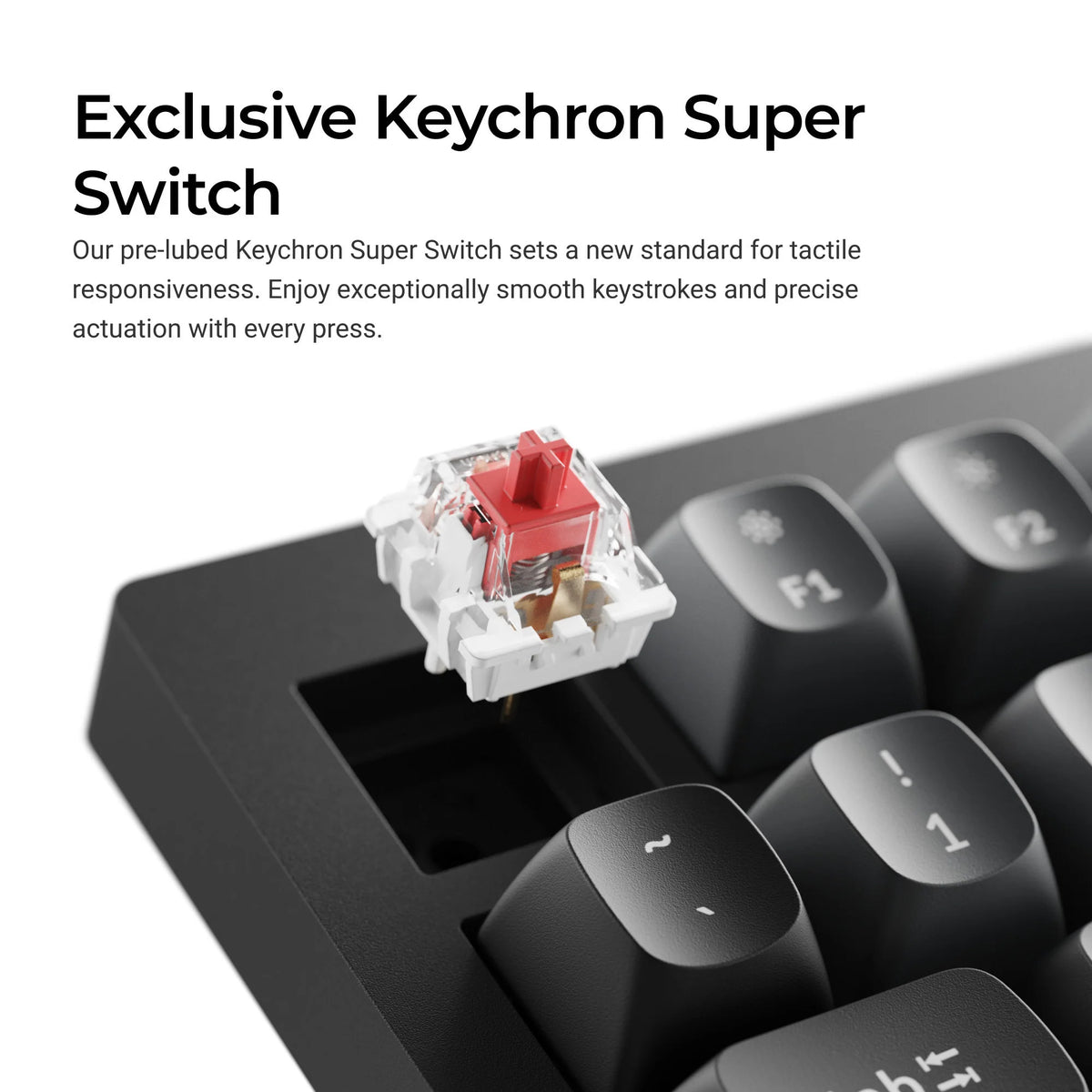 Keychron v6w-d1 8k qmk wired custom mechanical keyboard (zwart, us lay-out (qwerty), super red, 100%, rgb leds, double-shot pbt, hot swap, 8k, knop)